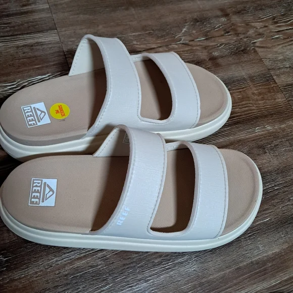 Reef Sandals Modern Beige Platform Comfort - Picture 3 of 7